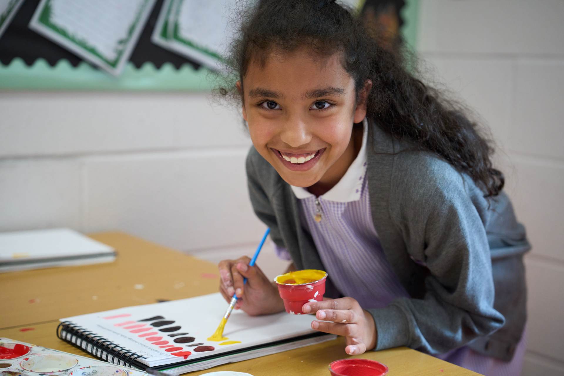 child painting